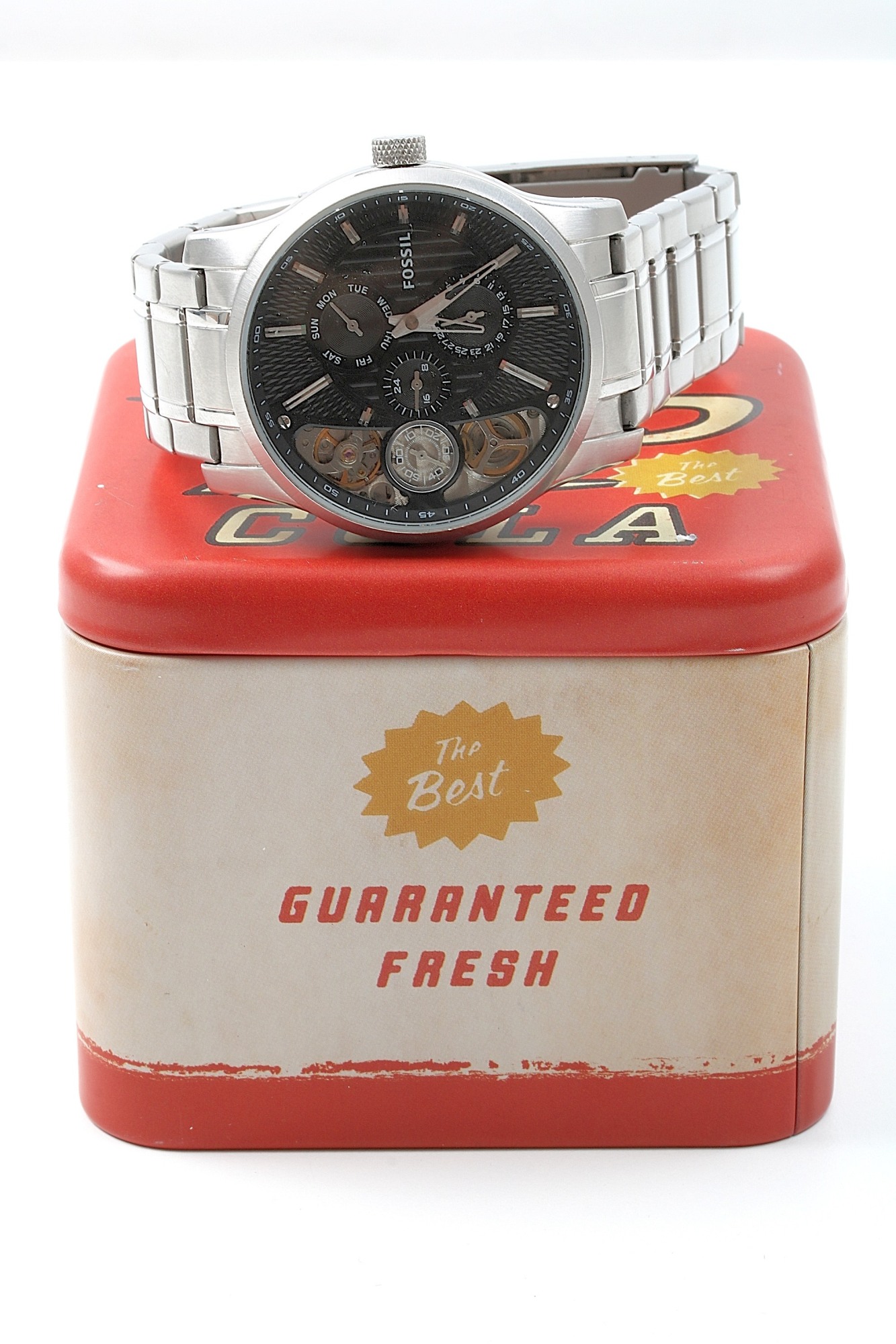 HERRUR FOSSIL TWIST MEKANISK. 42MM I ORIGINAL.KRT. LÄNKBIT MEDFÖLJER - Bild 3