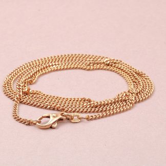 HALSKEDJA PANSAR FÖRGYLLT SILVER. 69CM B. 2MM.