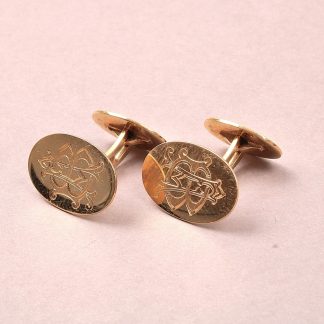 PAR MANSCHETTKNAPPAR MED MONOGRAM AB