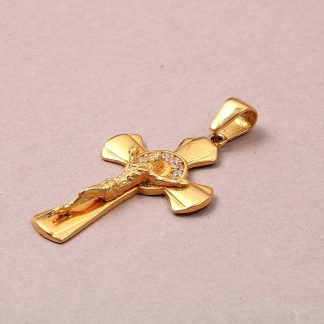 HÄNGE KRUCIFIX MED SYNTETISKA STENAR L 3,8 CM B 2 CM