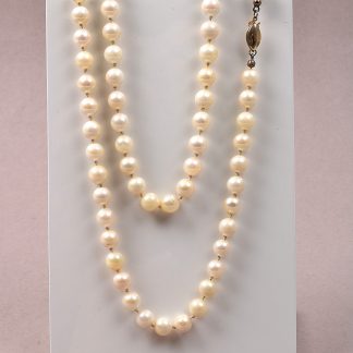 PÄRLCOLLIER LÅS 14K 70 CM