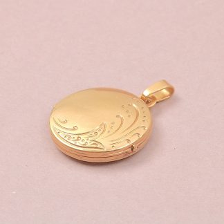 MEDALJONG MED GLASINSTATS TOTALVIKT, L 2,5 CM