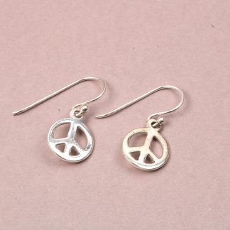 PAR ÖRHÄNGEN PEACE I SILVER, L 2,4 CM