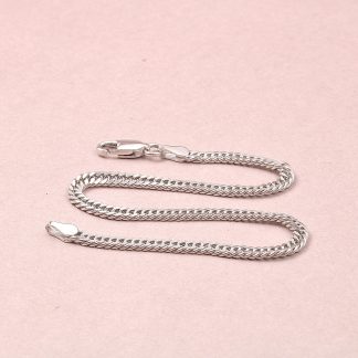 ARMLÄNK PANSAR I SILVER, L 18,5 CM B 3 MM