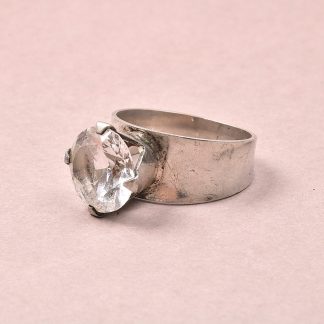 RING I SILVER MED BERGKRISTALL, 16,25 MM, TILLV. SKARA 1965
