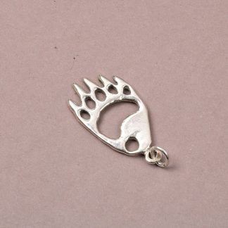 HÄNGE BJÖRNSPÅR I SILVER, 2,9 CM