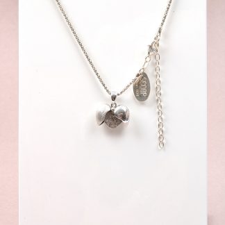 HALSSMYCKE MED HJÄRTA ÖPPNINGSBAR (I LOVE YOU) I SILVER, KAN LÅSAS PÅ OLIKA LÄNGDER FRÅN 42 CM - 46,5 CM