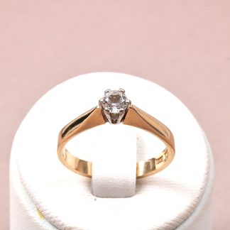 RING MED VIT STEN, TILLV. ALTON, 17 MM