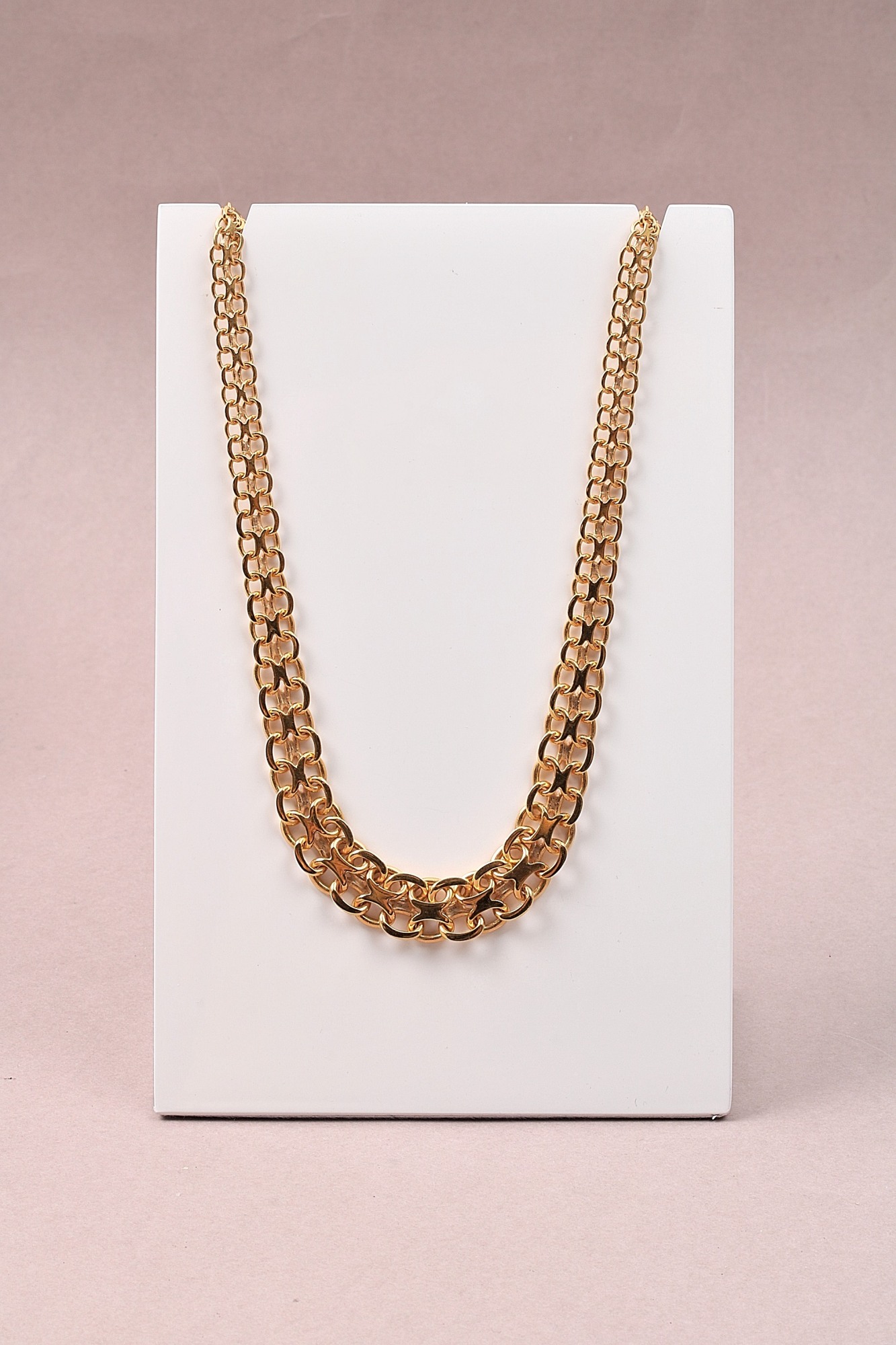 HALSKEDJA XLÄNK DOSERAD, L 42,5 CM B 0,5 - 1 CM. SVENSKTILLVERKAD 1970