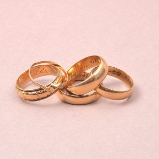 DEFEKTA SMYCKEN DIVERSE RINGAR MED GRAVYRER