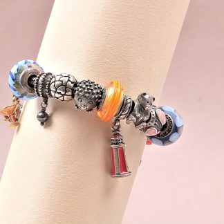 ARMLÄNK I SILVER M BERLOCKER PANDORA, L 18 CM