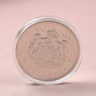 MYNT I SILVER 200 KR, KUNG KARL XVI OCH KRONPRINSESSAN VICTORIA