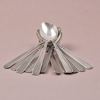 12 KAFFESKEDAR I SILVER , L 10 CM