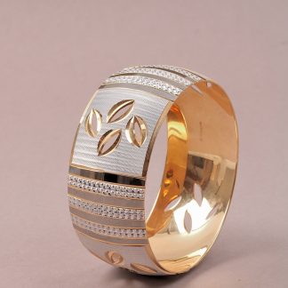 ARMRING I 2 FÄRGAT GULD, 6 CM