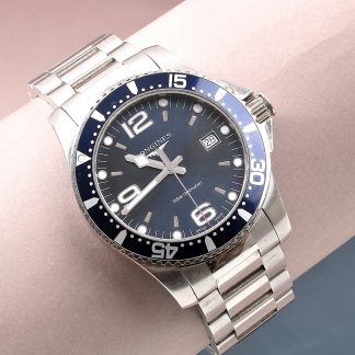 HERRUR LONGINES HYDRO CONQUEST QUARTZ. 41MM. CERT 20210712 I ORIGINAL KRT. REK.NYPRIS 18,250KR