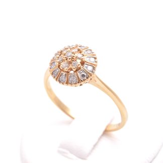 RING M 19 BRILJANT-SLIPADE DIAMANTER, 17,75MM, TILLV. GULDFYND
