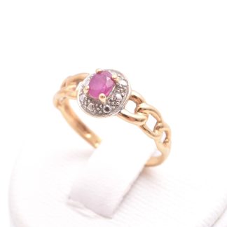 RING M RUBIN, 15,5MM, TILLV. GULDFYND