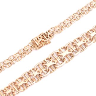 HALSKEDJA X-LÄNK M STAV DOSERAD 45CM, BREDD: 5,8-10,3MM, TILLV. ANTAR GULD, KÖPING