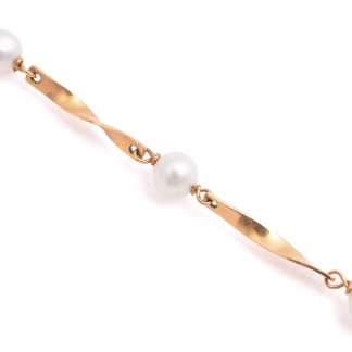 ARMLÄNK M PÄRLOR, 20,5CM, SVENSK IMPORT-STÄMPEL