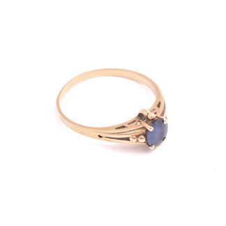 RING M BLÅ SAFIR, 19,25MM, TILLV. WARSZAWA, POLEN
