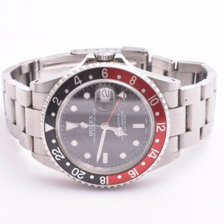 HERRUR ROLEX GMT-MASTER II AUTOMATIC 40MM, MODELL: 16710 "COKE", MED TAG & CERT 2002 (TILLV. 2001) I ORIG KART M YTTER-LÅDA