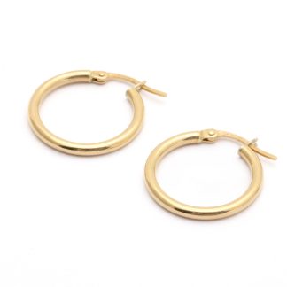 PAR ÖRHÄNGEN RINGAR " HOOPS " ø 18,5MM - TILLV. ITALIEN