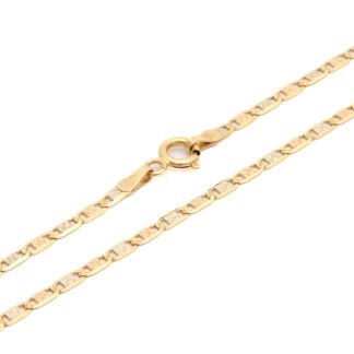 HALSKEDJA I FLERFÄRGAT FROSTAT GULD 45,5CM, BREDD: 2,5MM - TILLV. ITALIEN