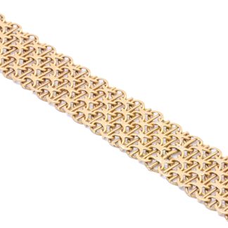 ARMBAND X-LÄNK MED STAV 17,5CM, BREDD: 16MM - TILLV. SVERIGE 1978 - OBS! NÅGRA LÄNKDELAR ÄR LITE BUCKLIGA