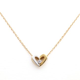 HALSSMYCKE MED HJÄRTA DIAMANT CA: 0,02CT, 42,5CM - TILLV. BALESTRA