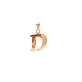 HÄNGE BOKSTAV D MED DIAMANT CA: 0,01CT 18x12MM - TILLV. GULDFYNDGRUPPEN