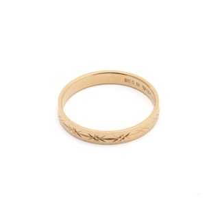 RING MED MÖNSTER OCH GRAVYR ø 18,25MM - TILLV. SVERIGE