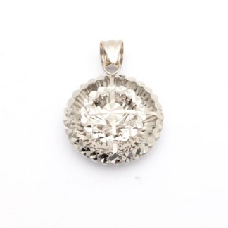 HÄNGE VITGULD MED MÖNSTER 29x20MM - TILLV. ITALIEN