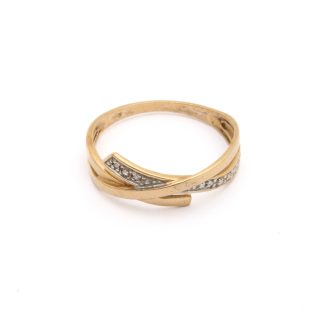 RING MED DIAMANTER TOT. CA. 0,02CT ø 17,75MM - TILLV. GULDFYNDGRUPPEN