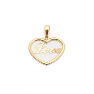 HÄNGE HJÄRTA " LOVE " 22x19MM - TILLV. GULDFYNDGRUPPEN