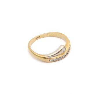 RING MED DIAMANTER TOT. CA: 0,12CT ø 16,5MM