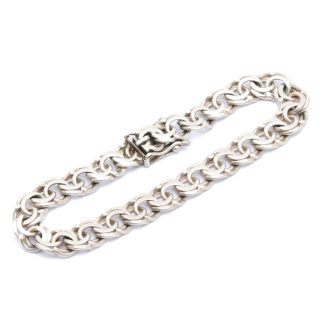 ARMBAND SILVER BISMARCK 18CM, BREDD: 8MM - TILLV. SVERIGE