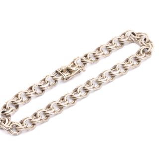 ARMBAND SILVER BISMARCK 20CM, BREDD: 7,5MM - TILLV. SVERIGE