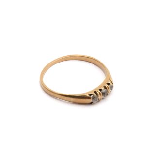 RING MED PRYDNADSTENAR ø 17MM - TILLV. SVERIGE - VIKT INKL STENAR: