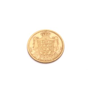 GULDMYNT 10KR DANMARK 1913 ø 18MM