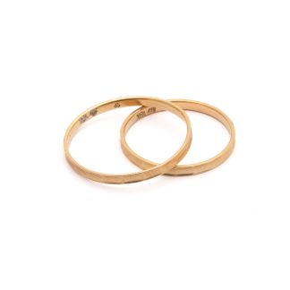 2 RINGAR MED MÖNSTER OCH GRAVYRER ø 18 & 20MM - TILLV. SVERIGE