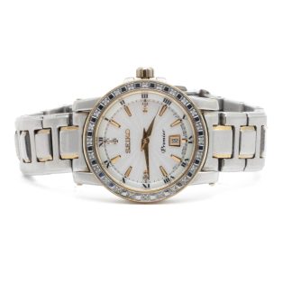 DAMUR SEIKO PREMIER MED DIAMANTER, REF: SXDG58P1, DATUM, 28MM, QUARTZ - MED DIAMANTCERTIFIKAT OCH ORIGINAL ETUI - EXTRA LÄNKBITAR MEDFÖLJER S/N: 7N82-0JJ002