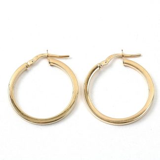 PAR ÖRHÄNGEN HOOPS, TILLV. GULDFYND , ø2,2 CM