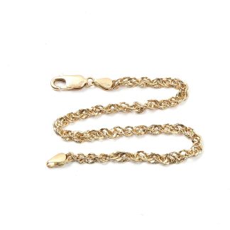 ARMLÄNK SINGAPORE, GHA, L 19 CM B 3 MM. IHÅLIG BUCKLOR OCH SLITAGE