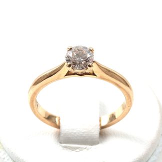 RING MED DIAMANT, CA 0,30CT, TILLV. SFR DESIGN AB I GÖTEBORG, 16,5 MM