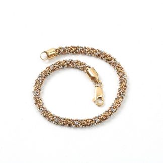 ARMLÄNK 3 FÄRGAT GULD, L 19 CM B 4 MM