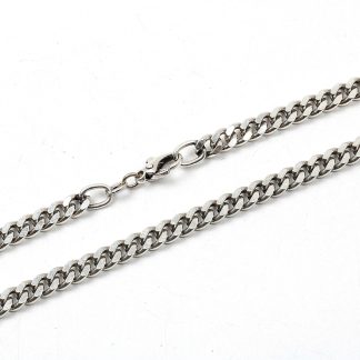 HALSKEDJA PANSAR I SILVER, L 52,5 CM B 0,5 CM. SVENSKA KONTROLLSTÄMPLAR
