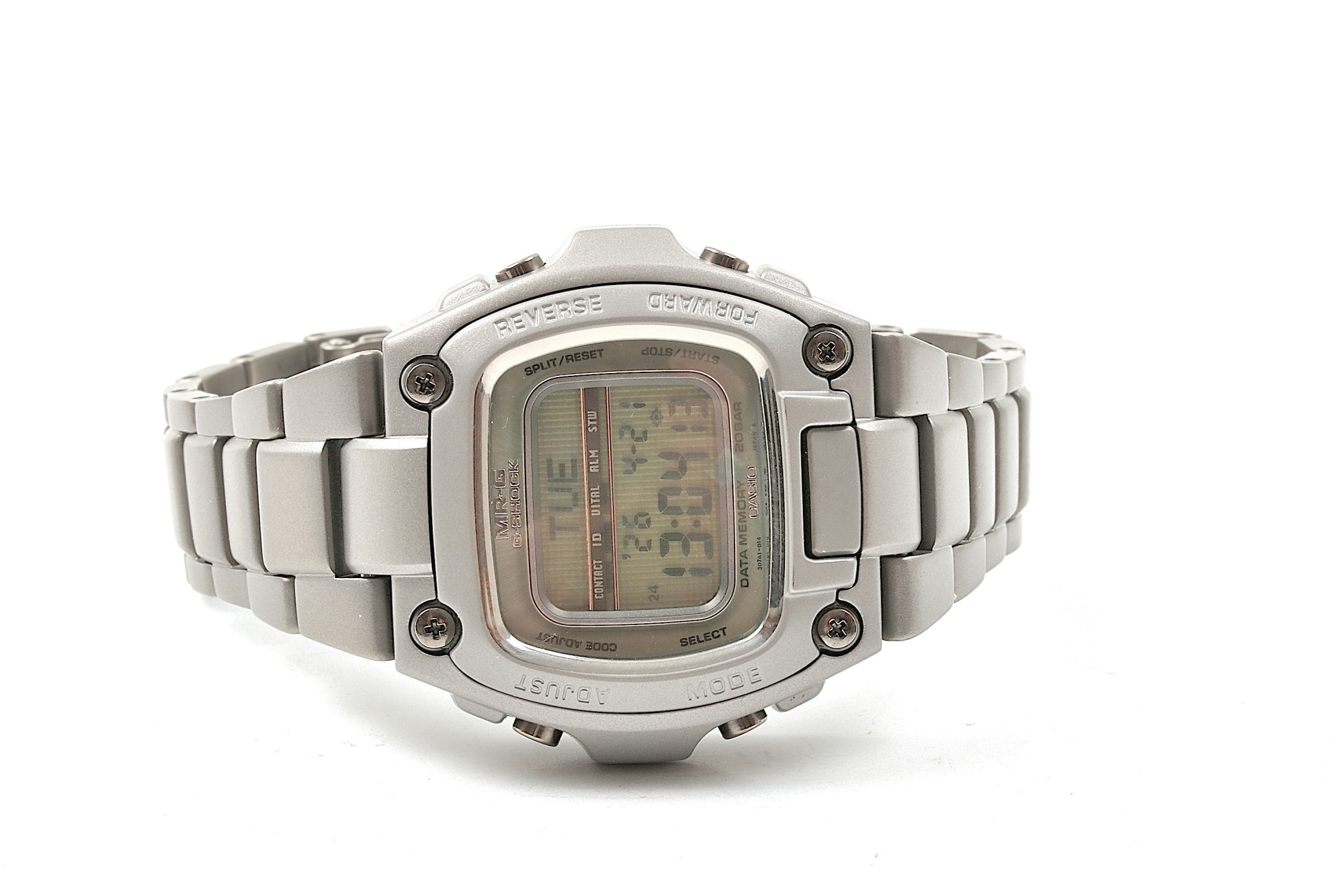 ARMBANDSUR CASIO G-SHOCK MRG.210 TITAN. 43MM. ORIGINAL ETUI SAMT YTTERLÅDA