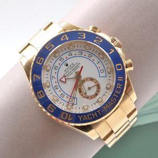 HERRUR ROLEX YACHT-MASTER II. 44MM. REF 116688 CERT BERGSTRÖMS 2010. ORIGINAL.LÅDA. 2 LÄNKBITAR MEDFÖLJER. 18K I UR OCH LÄNK TOTALVIKT MED LÄNKBITAR 260,1G. BUCKLOR I LÄNK. DENNA VARA SKICKAS EJ