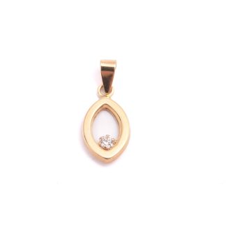 HÄNGE M VIT CUBIC ZIRKONIA, 1,6CM INKL ÖGLAN, TILLV. GULDFYND