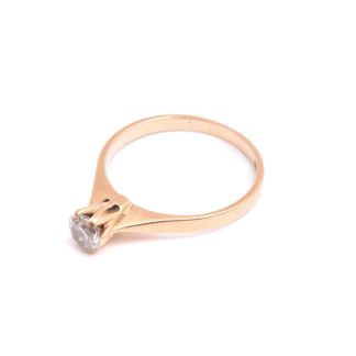 RING M BRILJANT-SLIPAD DIAMANT 0,35CT, 16,5MM (OBS!! EN KLO SLITEN, STENEN RISKERAR FALLA UR) SVENSKA STÄMPLAR